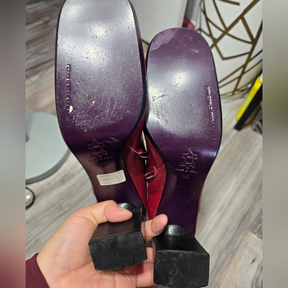 Giancarlo Paoli Mid Calf Boots Leather Rounded Toe Sz 36 Zip Up - Picture 9 of 16